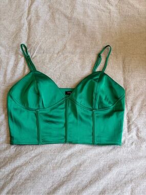 Dynamite Green Satin Bustier Bralette